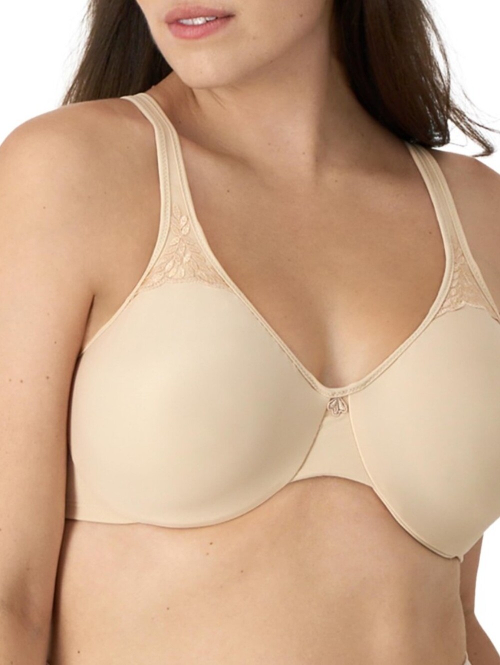 Bali Passion For Comfort Minimizer Underwire T-Shirt Bra 38D with Lace-Trim New